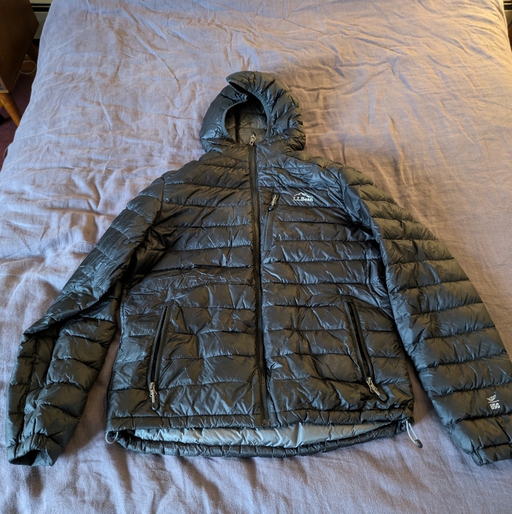 LL Bean 850 Fill Down Hooded Jacket
